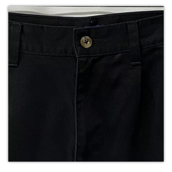 Basic Editions Men's Pants Black Dress Pants 32 X 32 Perfect Khaki Straight Leg - Picture 2 of 9